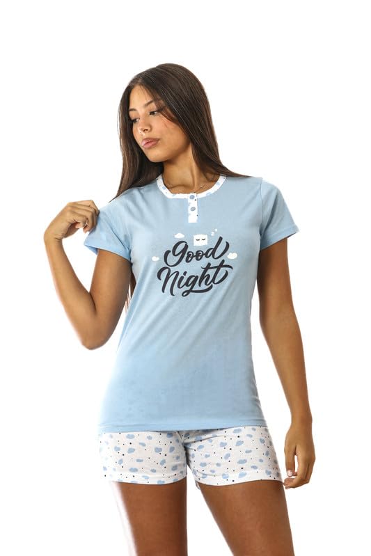 Pigiama Donna Cotone Leggero Corto con Design Unici per Estate e Mezza Stagione, Taglie da S a XL