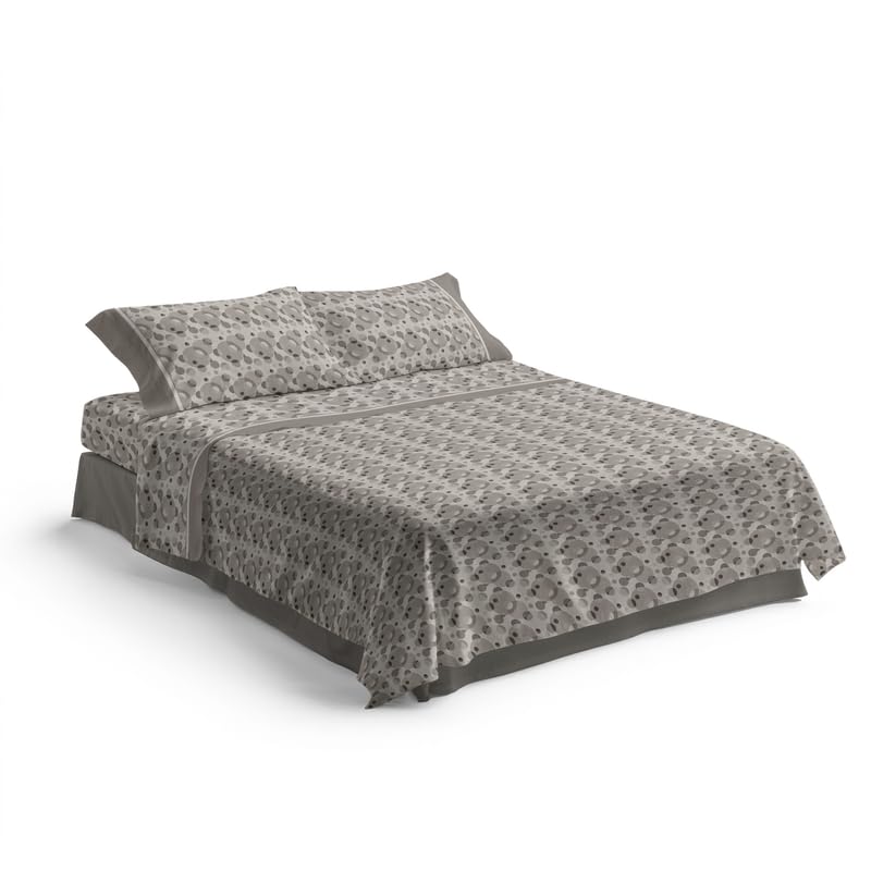 Lenzuola 100% Cotone Stampate con Fantasie Originali Realizzate e Stampate in Italia con Inchiostro Sicuro per la Pelle, Completo Letto Matrimoniale 4 Pezzi