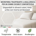 NARCISO Coppia Federe Cuscino Letto 50x80 in Microfibra Embossed