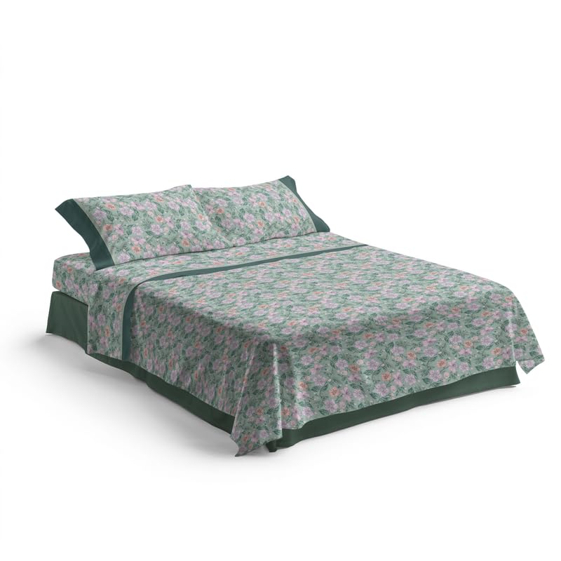 Lenzuola 100% Cotone Stampate con Fantasie Originali Realizzate e Stampate in Italia con Inchiostro Sicuro per la Pelle, Completo Letto Matrimoniale 4 Pezzi