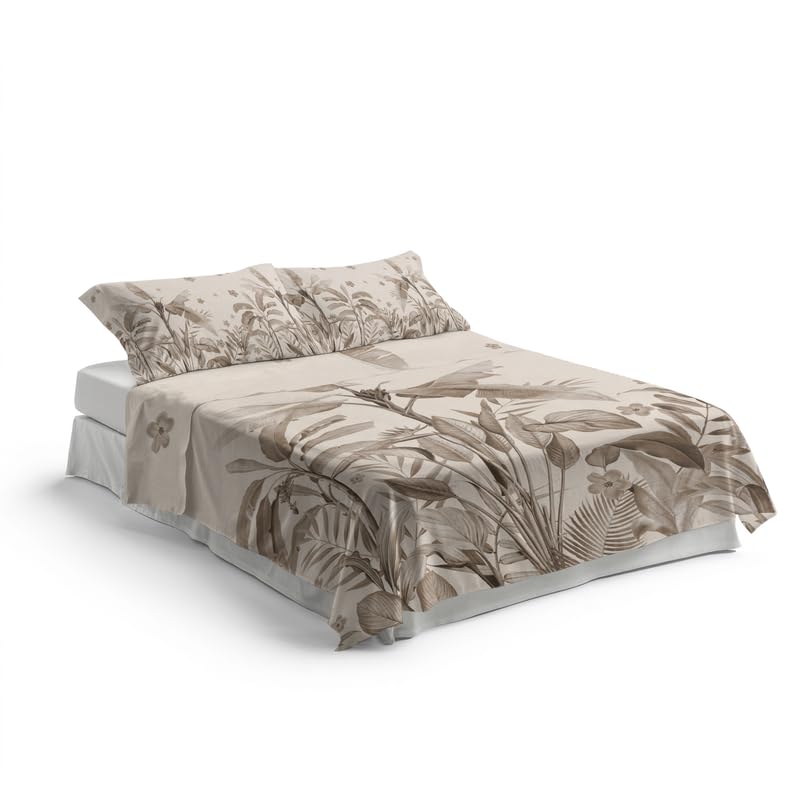 Lenzuola 100% Cotone Stampate con Fantasie Originali Realizzate e Stampate in Italia con Inchiostro Sicuro per la Pelle, Completo Letto Matrimoniale 4 Pezzi