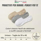 Calzini Fantasmini Unisex, Invisibili, in Cotone Traspirante, Salvapiede per Mocassini e Scarpe Basse