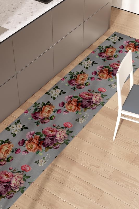 Tappeto Cucina Antiscivolo Lavabile 100% Vinile Gommato Antimacchia, Passatoia Cucina Antiscivolo Lavabile, Tappeti Runner Disponibili in Varie Metrature
