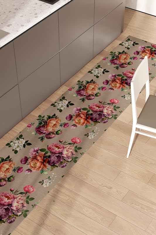 Tappeto Cucina Antiscivolo Lavabile 100% Vinile Gommato Antimacchia, Passatoia Cucina Antiscivolo Lavabile, Tappeti Runner Disponibili in Varie Metrature