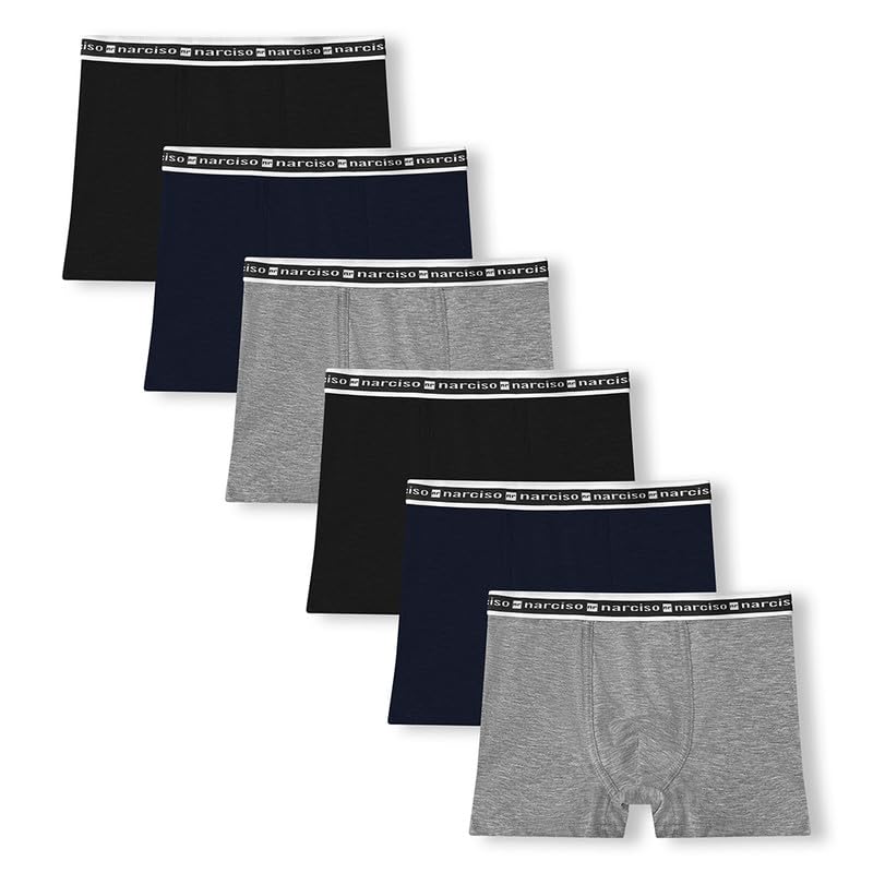 Boxer Uomo Cotone Pack da 6, Mutande Boxer Uomo Elasticizzate Vestibilità Perfetta, Comode da Indossare Tutto il Giorno, fare Sport, Intimo Uomo Cotone (da M a XXL)
