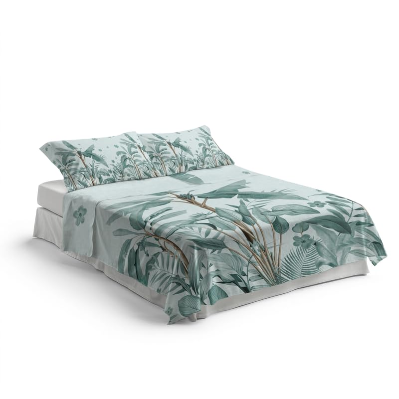 Lenzuola 100% Cotone Stampate con Fantasie Originali Realizzate e Stampate in Italia con Inchiostro Sicuro per la Pelle, Completo Letto Matrimoniale 4 Pezzi