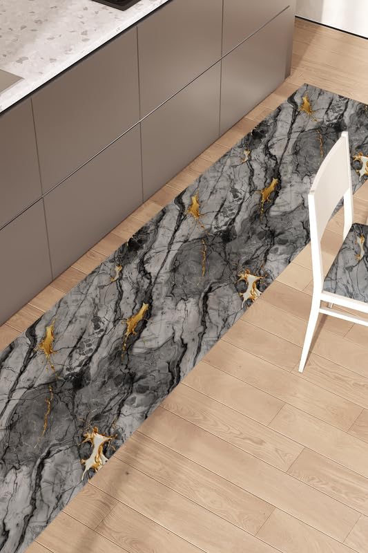 Tappeto Cucina Antiscivolo Lavabile 100% Vinile Gommato Antimacchia, Passatoia Cucina Antiscivolo Lavabile, Tappeti Runner Disponibili in Varie Metrature