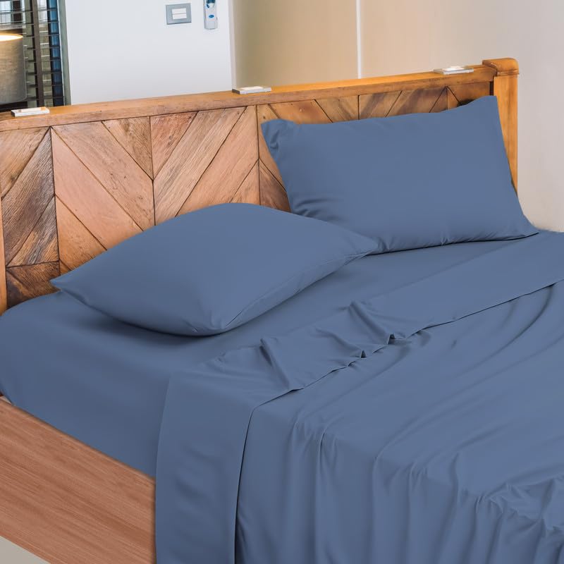 Lenzuola Letto Cotone Made in Italy, Completo Letto - Diversi colori - 3 TAGLIE