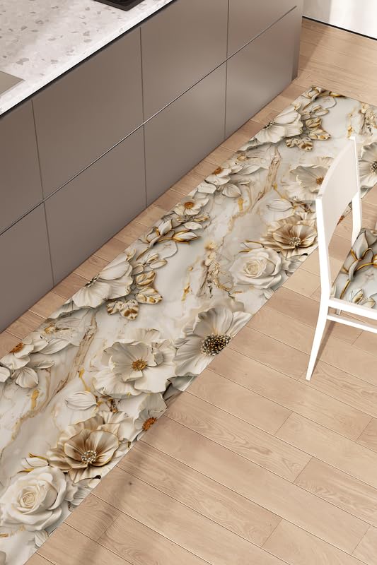 Tappeto Cucina Antiscivolo Lavabile 100% Vinile Gommato Antimacchia, Passatoia Cucina Antiscivolo Lavabile, Tappeti Runner Disponibili in Varie Metrature
