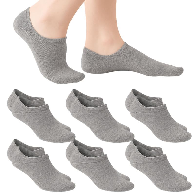 12 Paia Calzini UNISEX Corti in Cotone,  Taglie da 35 a 46, Traspiranti e Resistenti, Si Adattano Perfettamente Grazie alla Presenza di Elastane