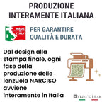 Lenzuola 100% Cotone Stampate con Fantasie Originali Realizzate e Stampate in Italia con Inchiostro Sicuro per la Pelle, Completo Letto Matrimoniale 4 Pezzi
