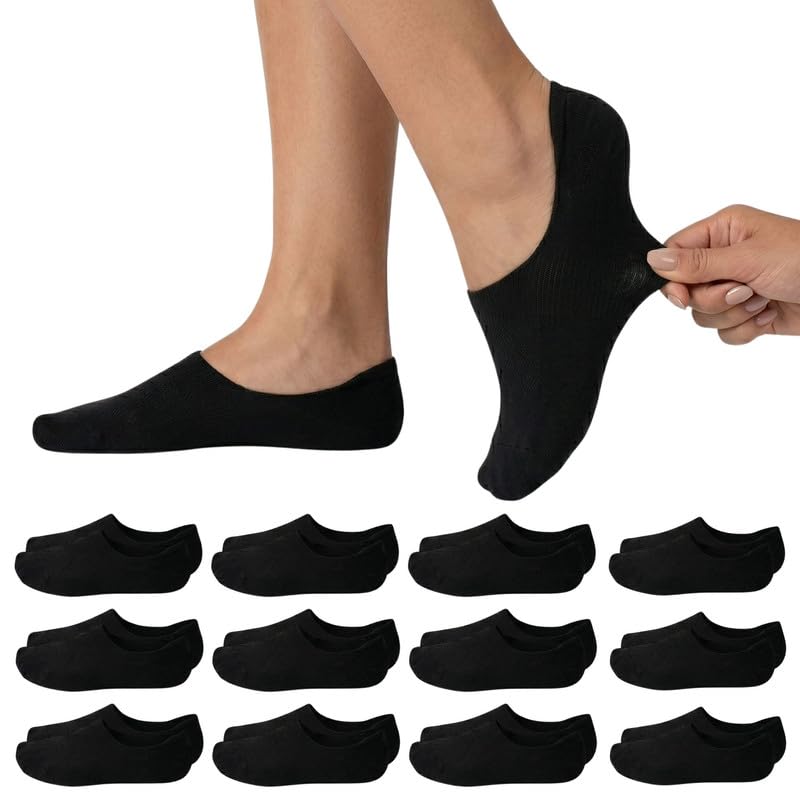 Calzini Fantasmini Unisex, Invisibili, in Cotone Traspirante, Salvapiede per Mocassini e Scarpe Basse