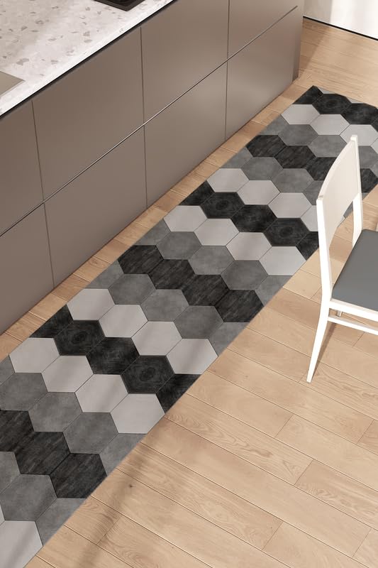 Tappeto Cucina Antiscivolo Lavabile 100% Vinile Gommato Antimacchia, Passatoia Cucina Antiscivolo Lavabile, Tappeti Runner Disponibili in Varie Metrature