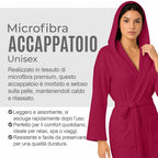 Accappatoio UNISEX Microfibra con Tasche Cappuccio e Cintura, Ideale per Casa, Viaggio, Palestra, Tessuto Morbido e Comodo, da S a XXL