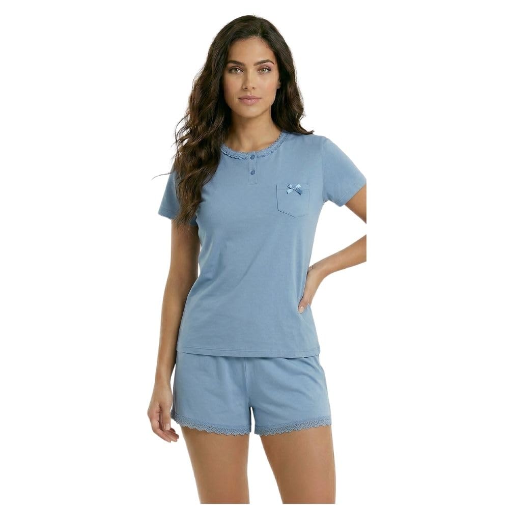 Pigiama Donna Cotone Leggero Corto con Design Unici per Estate e Mezza Stagione, Taglie da S a XL