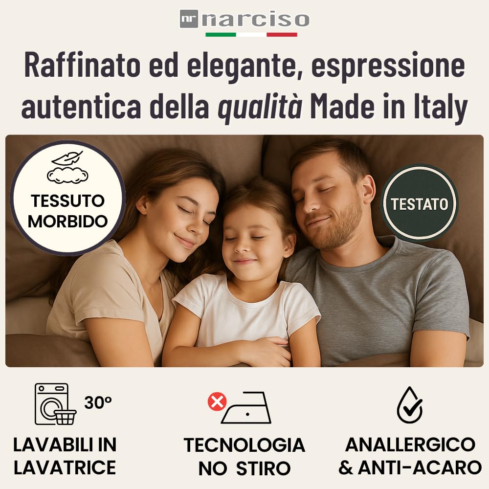 Completo Lenzuola Matrimoniali 4 Pezzi Bicolore in Microfibra Traspirante ed Anallergica