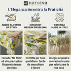 Tovaglia in Poliestere Durevole con Trattamento NO STIRO Made in Italy