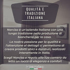 NARCISO Coppia Federe Cuscino Letto 50x80 in Microfibra Embossed