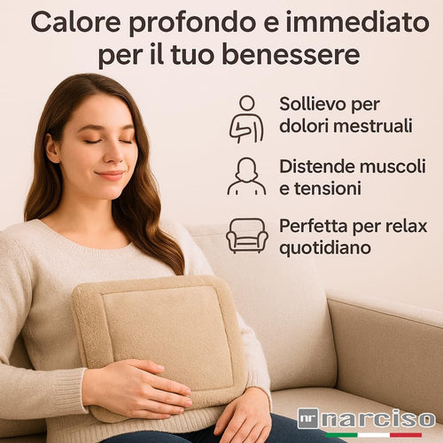 Borsa Acqua Calda Elettrica per Ciclo, Mani, Schiena, Riscaldante, Scaldino Elettrico da Letto Scaldaletto Portatile, Boule Acqua Calda Elettrica, Sicura, Veloce, Presents
