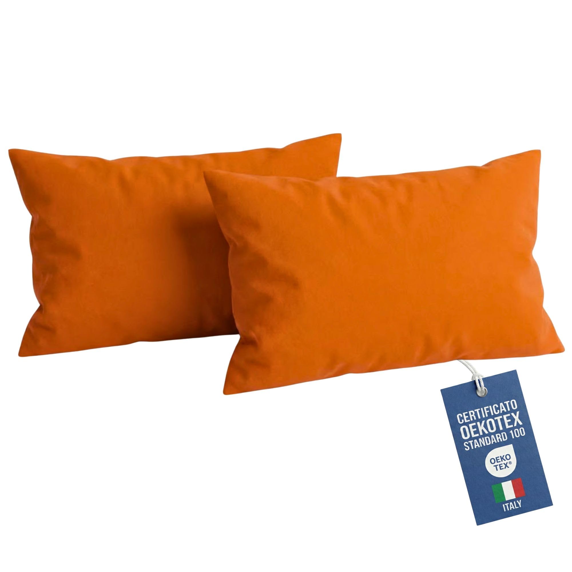 Federe Cuscino Letto 50x80 Copricuscino Letto, Coppia Federa Antiacaro ed Anallergica per Cuscini Standard, Made in Italy