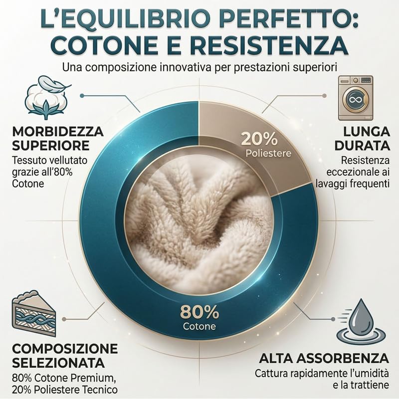 Set Asciugamani Bagno 2 Pezzi: Viso (50x100 cm) & Bidet (40x60 cm)