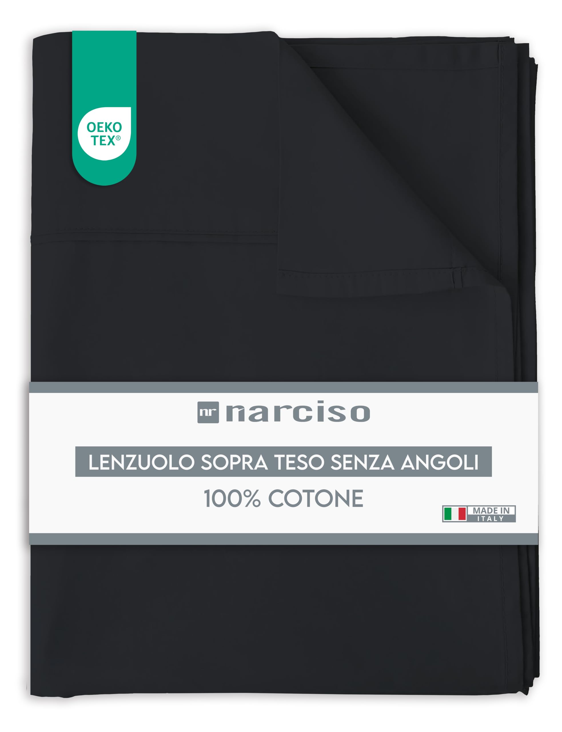 Lenzuolo Sopra 100% Cotone, Anallergico e Traspirante Abbinabile alle Nostre Federe e Lenzuolo con Angoli in Cotone, Made in Italy