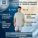 Pigiama Uomo Corto Estivo in Cotone Leggero 2 Pezzi da M a XXL
