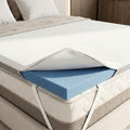 Topper per Materasso Memory Foam, Made in Italy, Lastra di Supporto Alta 5 cm, Dotato di Forti Elastici agli Angoli per Fissaggio Anti-Spostamento, Rivestimento Massaggiante