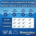 Accappatoio UNISEX Spugna con Cappuccio, Cotone Supreme Quality, Alto Potere Asciugante per Piscina, Palestra, Casa, Ospiti