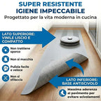 Tappeto Cucina Antiscivolo Lavabile 100% Vinile Gommato Antimacchia, Passatoia Cucina Antiscivolo Lavabile, Tappeti Runner Disponibili in Varie Metrature