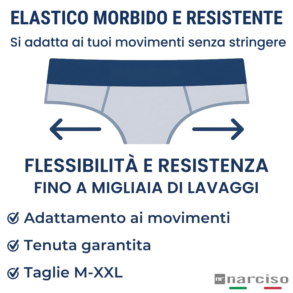 Slip Uomo Cotone Pack da 6, Mutande Uomo Cotone Elasticizzate, Comode da Indossare Tutto Il Giorno, Fare Sport, l'Elastico Non Stringe