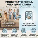 Copridivano con Braccioli Made in Italy, Copri Divano Reversibile Realizzato in Microfibra Lavabile Nota per la Resistenza all'Usura Quotidiana, Fissaggio con Laccetti