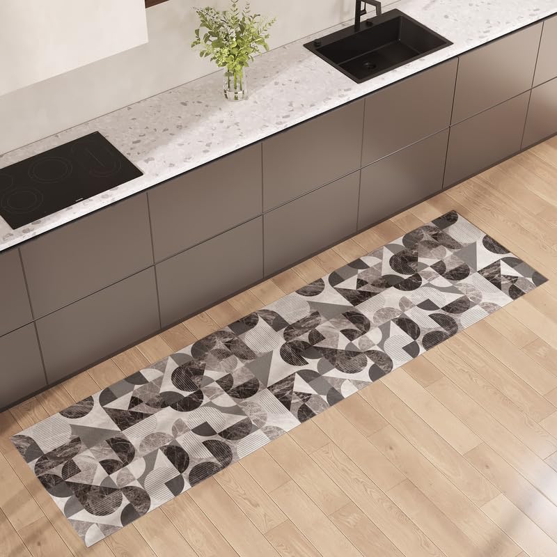 Tappeto Cucina Antiscivolo Lavabile 100% Vinile Gommato Antimacchia, Passatoia Cucina Antiscivolo Lavabile, Tappeti Runner Disponibili in Varie Metrature