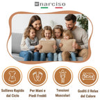 NARCISO 2 Borsa Acqua Calda Elettrica (Disegni Scelti tra le Rimanenze del Magazzino) Scaldino Elettrico da Letto Scaldaletto Portatile, Boule Acqua Calda Elettrica, Sicura (2Pz Disegni Casuali)