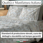 NARCISO Lenzuola di Flanella Made in Italy, Completo Lenzuola di Flanella in Cotone
