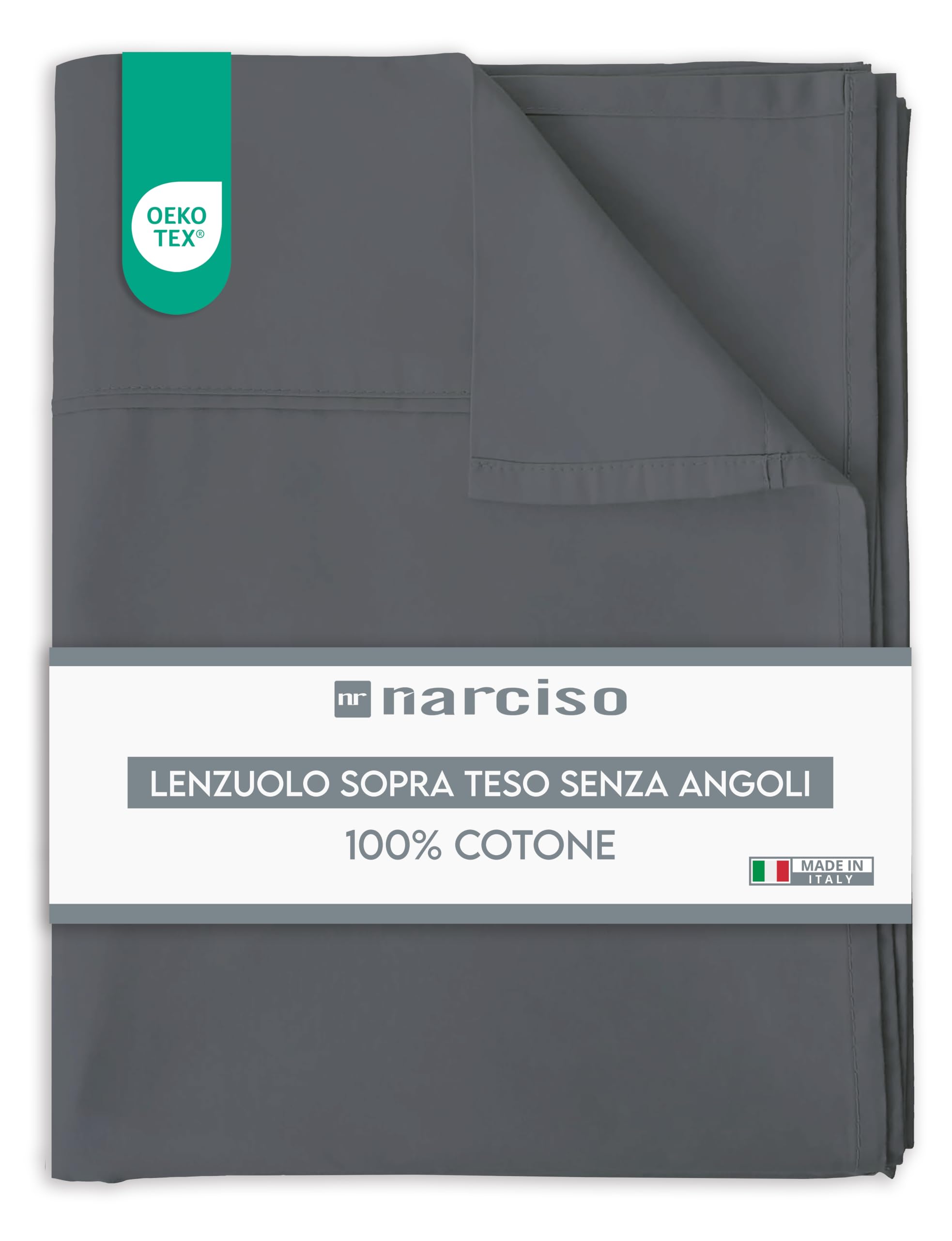 Lenzuolo Sopra 100% Cotone, Anallergico e Traspirante Abbinabile alle Nostre Federe e Lenzuolo con Angoli in Cotone, Made in Italy