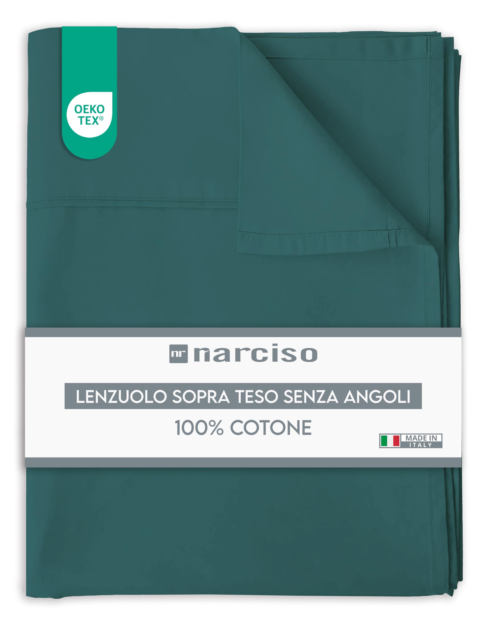 Lenzuolo Sopra 100% Cotone, Anallergico e Traspirante Abbinabile alle Nostre Federe e Lenzuolo con Angoli in Cotone, Made in Italy