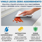 Tappeto Cucina Antiscivolo Lavabile 100% Vinile Gommato Antimacchia, Passatoia Cucina Antiscivolo Lavabile, Tappeti Runner Disponibili in Varie Metrature