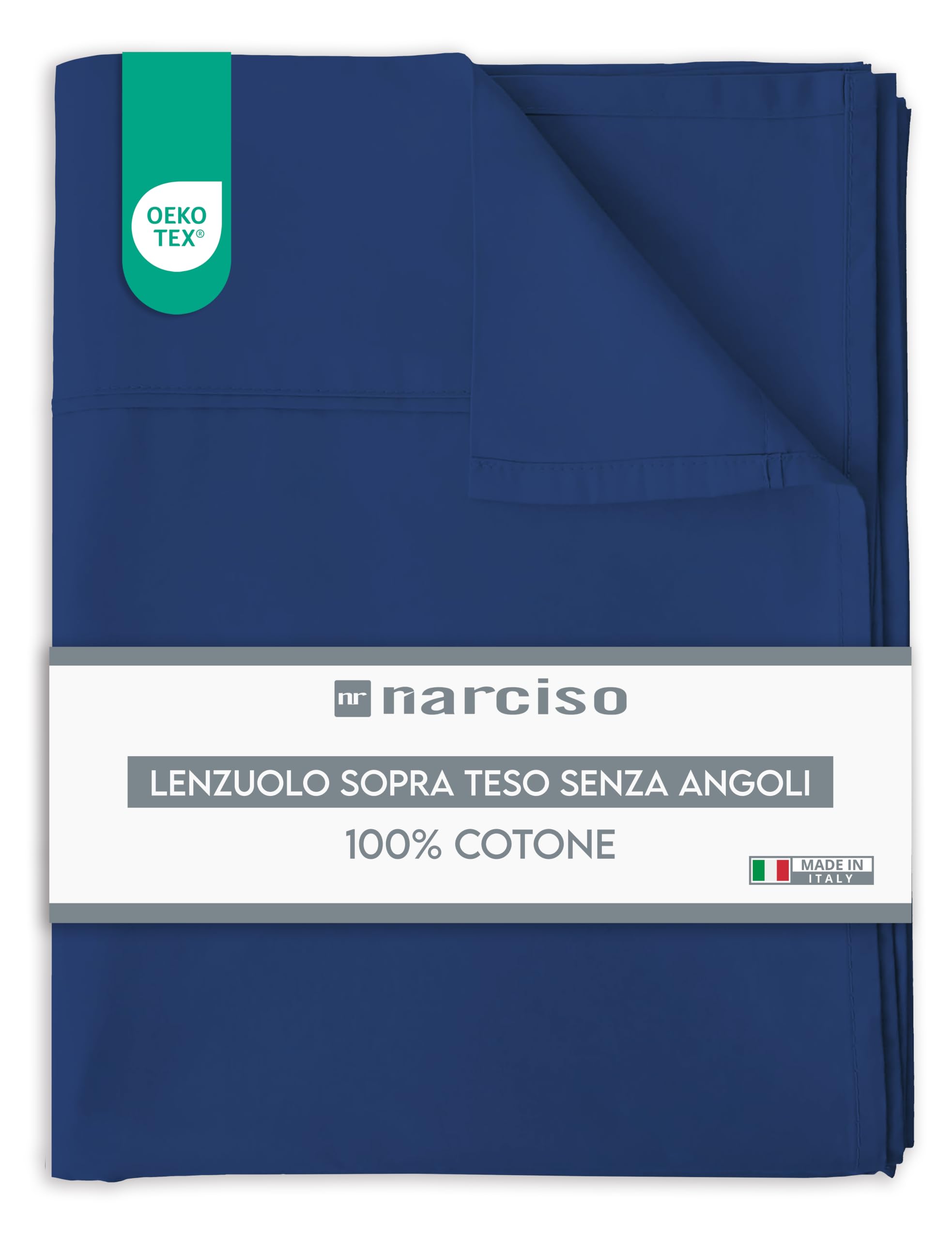 Lenzuolo Sopra 100% Cotone, Anallergico e Traspirante Abbinabile alle Nostre Federe e Lenzuolo con Angoli in Cotone, Made in Italy