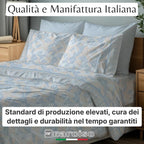 NARCISO Lenzuola di Flanella Made in Italy, Completo Lenzuola di Flanella in Cotone