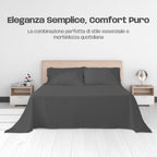 Lenzuola Letto Cotone Made in Italy, Completo Letto - Diversi colori - 3 TAGLIE