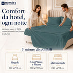 Lenzuolo Sopra 100% Cotone, Anallergico e Traspirante Abbinabile alle Nostre Federe e Lenzuolo con Angoli in Cotone, Made in Italy