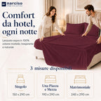 Lenzuolo Sopra 100% Cotone, Anallergico e Traspirante Abbinabile alle Nostre Federe e Lenzuolo con Angoli in Cotone, Made in Italy