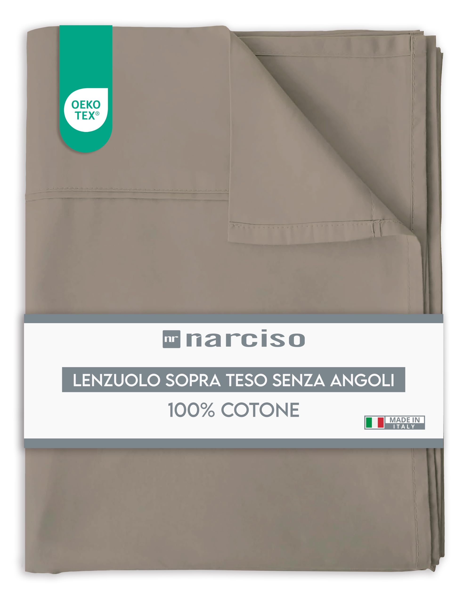 Lenzuolo Sopra 100% Cotone, Anallergico e Traspirante Abbinabile alle Nostre Federe e Lenzuolo con Angoli in Cotone, Made in Italy