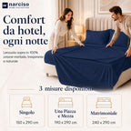 Lenzuolo Sopra 100% Cotone, Anallergico e Traspirante Abbinabile alle Nostre Federe e Lenzuolo con Angoli in Cotone, Made in Italy
