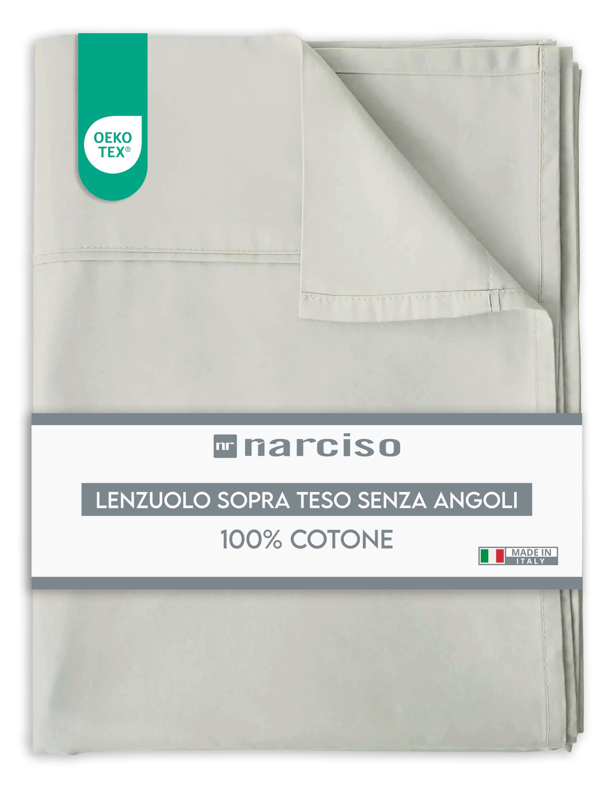 Lenzuolo Sopra 100% Cotone, Anallergico e Traspirante Abbinabile alle Nostre Federe e Lenzuolo con Angoli in Cotone, Made in Italy