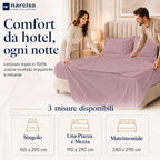 Lenzuolo Sopra 100% Cotone, Anallergico e Traspirante Abbinabile alle Nostre Federe e Lenzuolo con Angoli in Cotone, Made in Italy