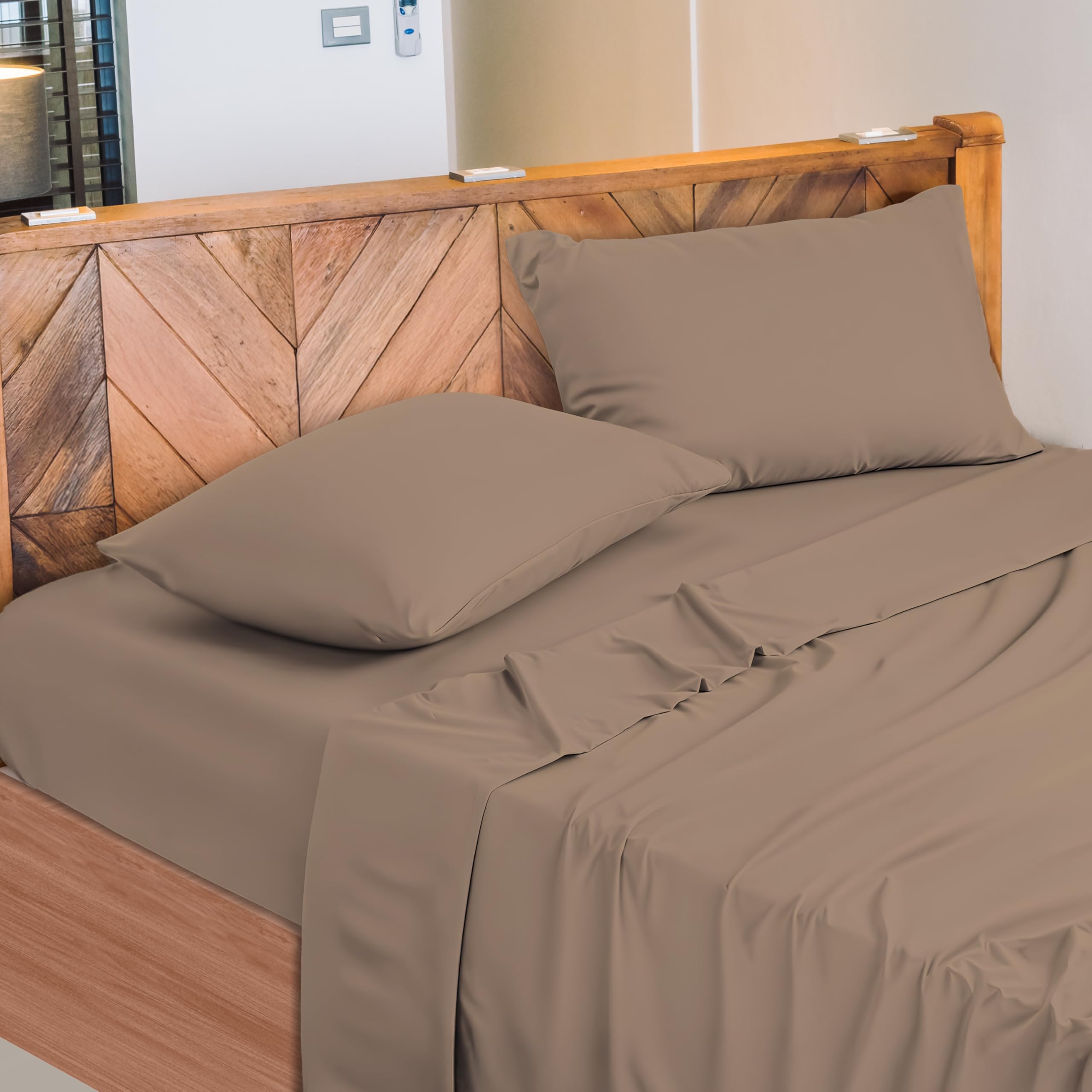 Lenzuola Letto Cotone Made in Italy, Completo Letto - Diversi colori - 3 TAGLIE