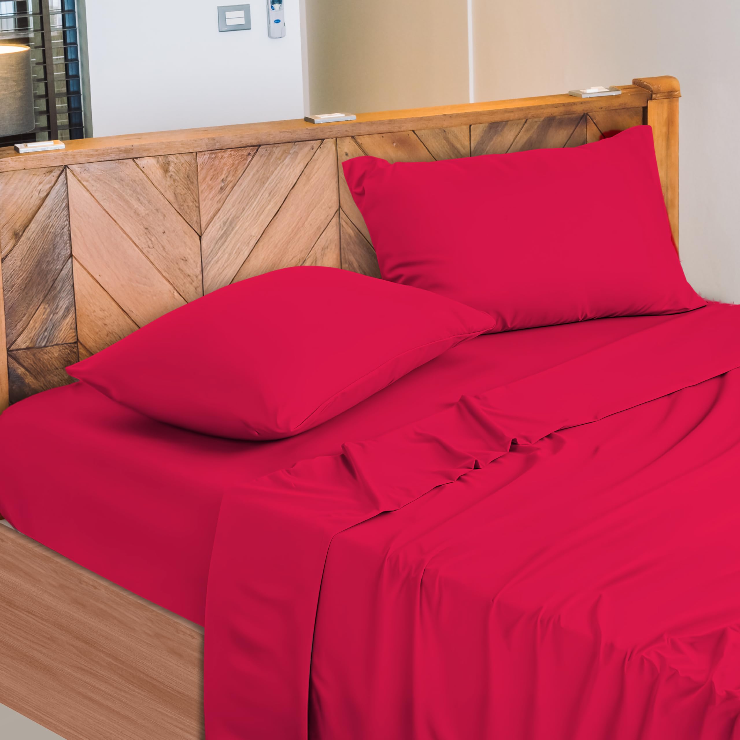 Lenzuola Letto Cotone Made in Italy, Completo Letto - Diversi colori - 3 TAGLIE