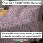 NARCISO Lenzuola di Flanella Made in Italy, Completo Lenzuola di Flanella in Cotone